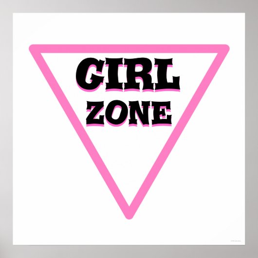 Poster SYMBOLE ROUTIER Fille Zone (Devant)