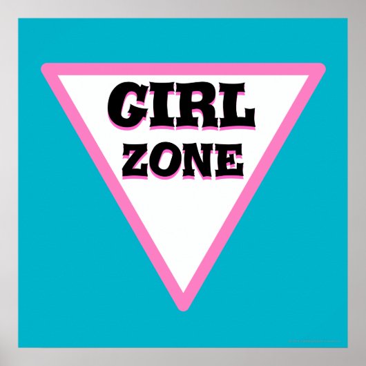 Poster SYMBOLE ROUTIER Fille Zone (Devant)