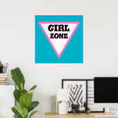 Poster SYMBOLE ROUTIER Fille Zone (Bureau à domicile)