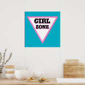 Poster SYMBOLE ROUTIER Fille Zone (Cuisine)
