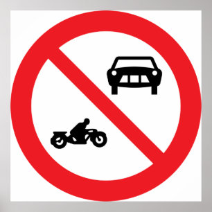 Poster Symbole routier sans véhicules