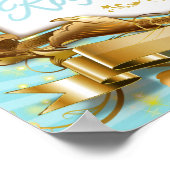 Poster Symbole Royal Sweets and Tasty Traitements Bleu et (Coin)