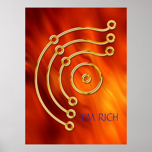 Poster Symbole RUNA / OR, JE SUIS RICHE (Devant)