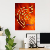 Poster Symbole RUNA / OR, JE SUIS RICHE (Bureau à domicile)