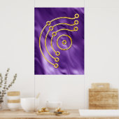 Poster Symbole RUNA / OR, ondes lila (Cuisine)