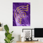 Poster Symbole RUNA / OR, ondes lila (Bureau à domicile)