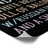 Poster SYMBOLE sandwich Trump Drôle (Coin)