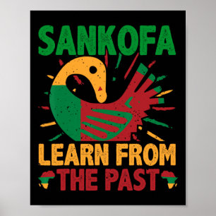 Poster Symbole Sankofa et Adinkra Ghana pour l'histoire d