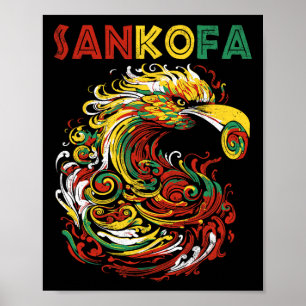 Poster Symbole Sankofa JunetDix Ghana Sankofa Adinkra