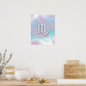 Poster Symbole Scorpio Zodiac en style perle (Cuisine)