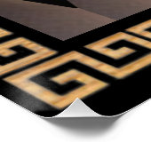 Poster Symbole sicilien de la Méduse (Trinacria) de l'île (Coin)