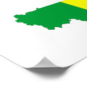 Poster symbole silhouette de la forme du drapeau du pays  (Coin)