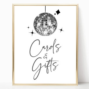 Poster Symbole Silver Disco Ball Cartes et Cadeaux