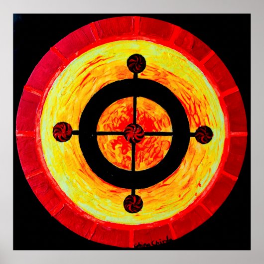 Poster Symbole solaire celtique (Devant)