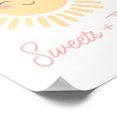 Poster Symbole Soleil Anniversaire Soirées et sucreries (Coin)