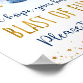 Poster Symbole Space Blue Gold Party Favoriser Anniversai (Coin)