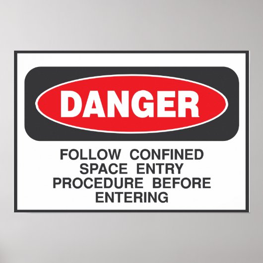 Poster Symbole spatial confiné en danger (Devant)