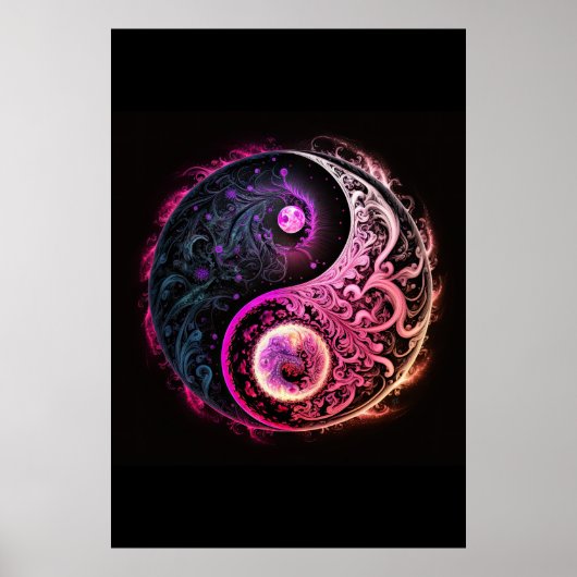 Poster Symbole spirituel chinois Yin et Yang (Devant)