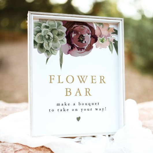 POSTER SYMBOLE SUCCINCTE DE LA BARRE FLEURIÈRE BOHO AVA B