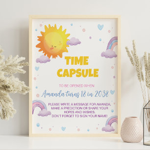 Poster Symbole Sunshine Rainbow Birthday Time Capsule