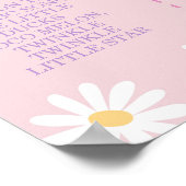 Poster Symbole super Boho Daisy Premier anniversaire Jalo (Coin)