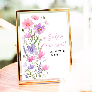 Poster Symbole Sweet Pink Baby in Bloom Fleur sauvage Tra