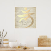 Poster SYMBOLE SYMBOLE SYMBOLE LAM mantra de Yoga Studio  (Cuisine)