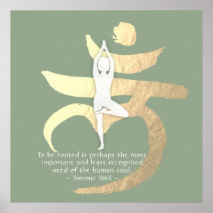Poster SYMBOLE SYMBOLE SYMBOLE LAM mantra de Yoga Studio 