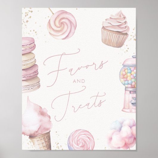Poster Symbole Tabletop Filles' Pink Candy Favore et Trai (Devant)
