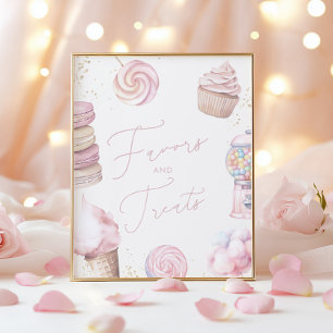 Poster Symbole Tabletop Filles' Pink Candy Favore et Trai
