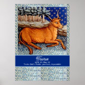 Poster Symbole Taurus Zodiac Bull fête d'anniversaire (Devant)