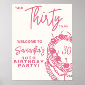 Poster Symbole tendance Pink Talk Thirty To Me 30e annive (Devant)