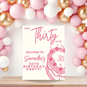 Poster Symbole tendance Pink Talk Thirty To Me 30e annive