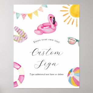 Poster Symbole texte personnalisé de l'anniversaire de la