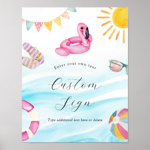 Poster Symbole texte personnalisé de l'anniversaire de la