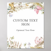 Poster Symbole texte personnalisé des boutons Boho (Devant)