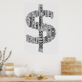Poster Symbole texte saisi par l'argent | Cadeaux profess (Cuisine)