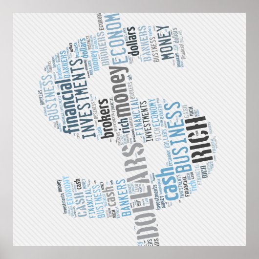 Poster Symbole texte saisi par l'argent | Cadeaux profess (Devant)