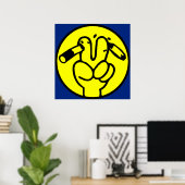 Poster Symbole thaïlandais ⚠ anti-tabac ⚠ (Bureau à domicile)