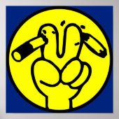 Poster Symbole thaïlandais ⚠ anti-tabac ⚠ (Devant)