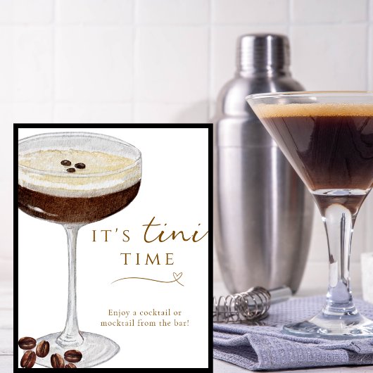 Poster Symbole Tini Time Funny Espresso Martini Bar