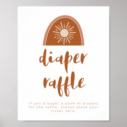 Poster SYMBOLE TINLEY Boho Terracotta Rainbow Diaper (Devant)