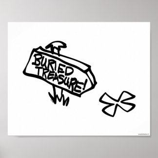 Poster Symbole trésor enterré