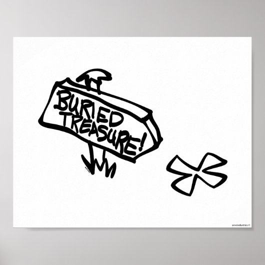 Poster Symbole trésor enterré (Devant)