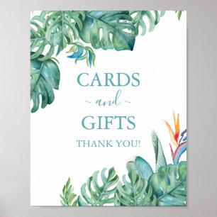 Poster Symbole Tropical Beach Mariages Cartes & Cadeaux