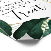 Poster Symbole Tropical Monstera L'Amour Est Des Faveurs  (Coin)