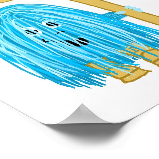 Poster SYMBOLE turquoise (Coin)