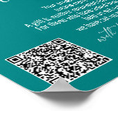 Poster Symbole Turquoise QR Code du Fonds pour la lune de (Coin)