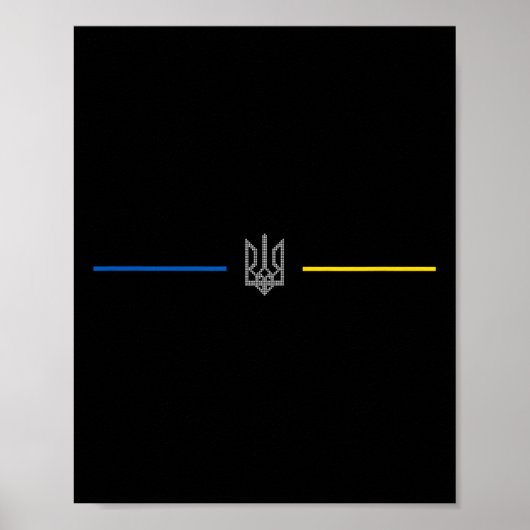 Poster Symbole ukrainien Tryzub - Trident ukrainien 2 (Devant)