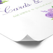 Poster Symbole Ultra Violet Floral de mariage Cartes et C (Coin)